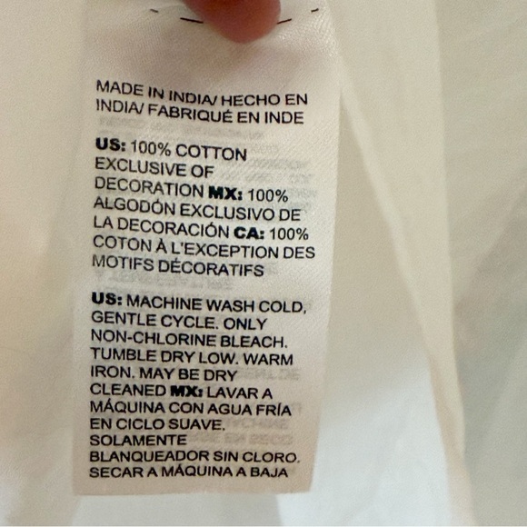 Chicos Boho embroidered beaded peasant blouse size 3 - Picture 9 of 11